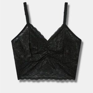 Unlined Lace Crop Bralette